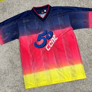 Vintage 50 Cent Jersey Multicolor‎ Hip Hop y2k NO SIZE TAG (Large) Mesh Sewn